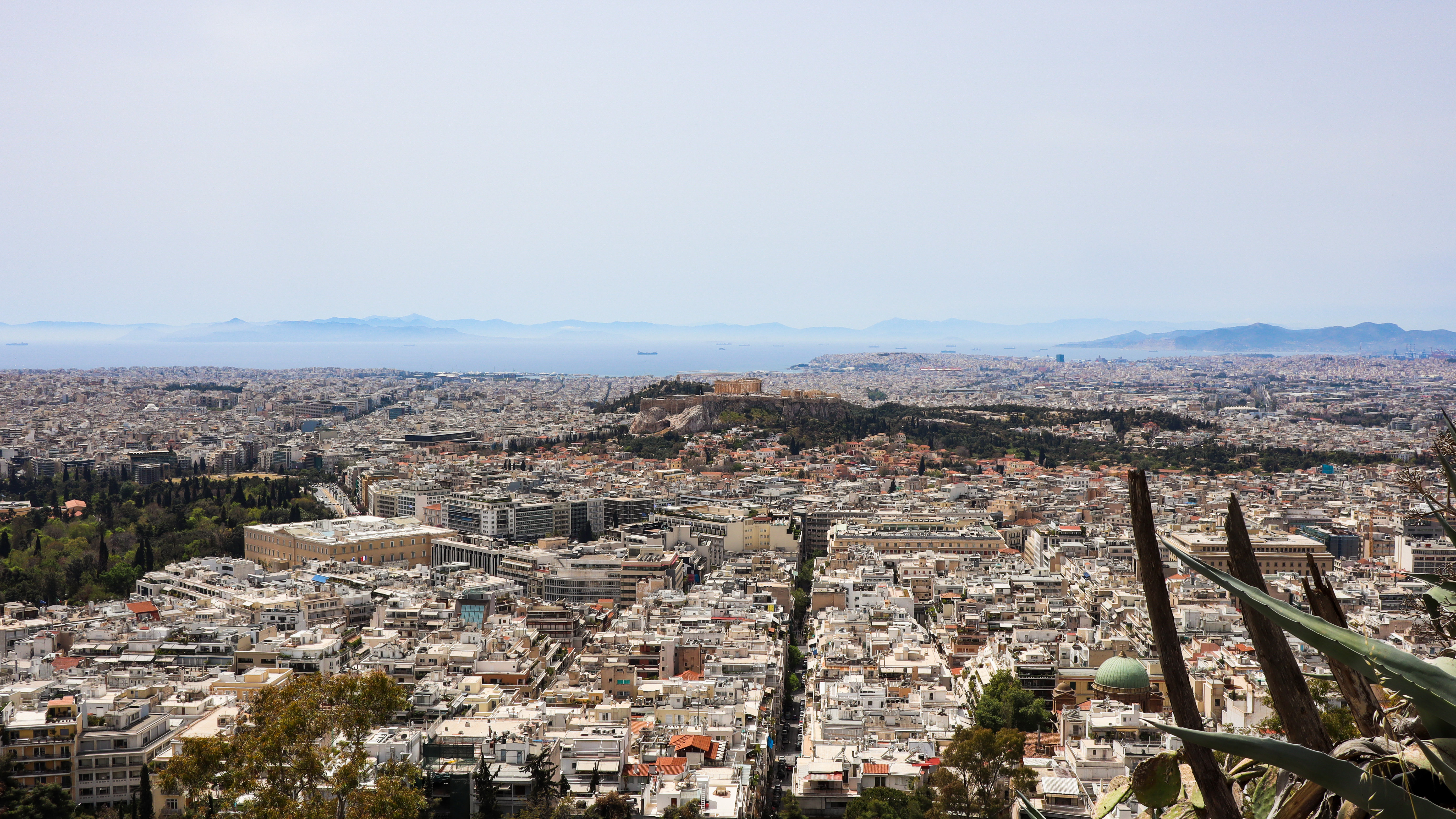 Acropole d'Athènes vue du mont Lycabette