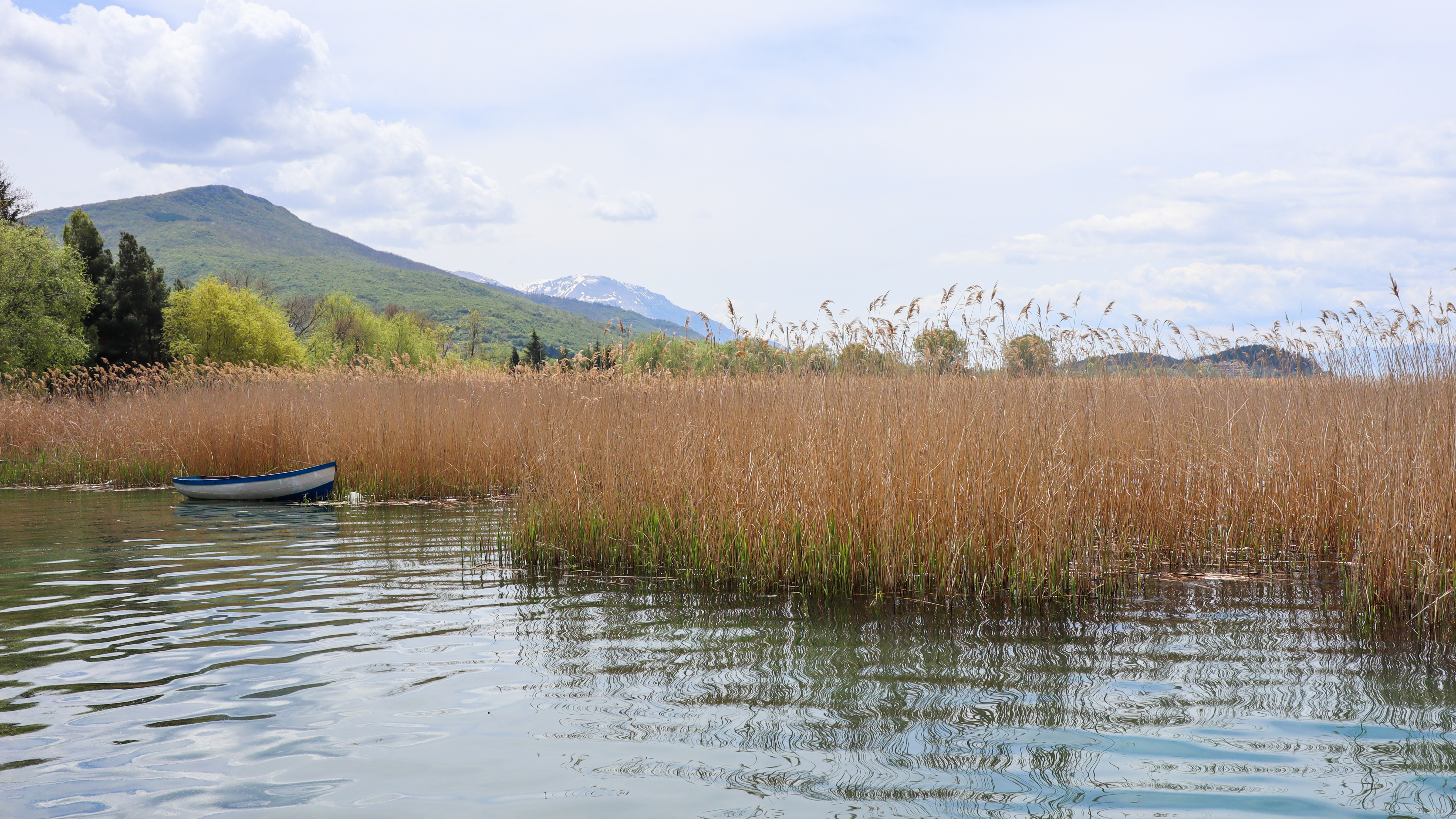 Retour le long du lac d'Ohrid
