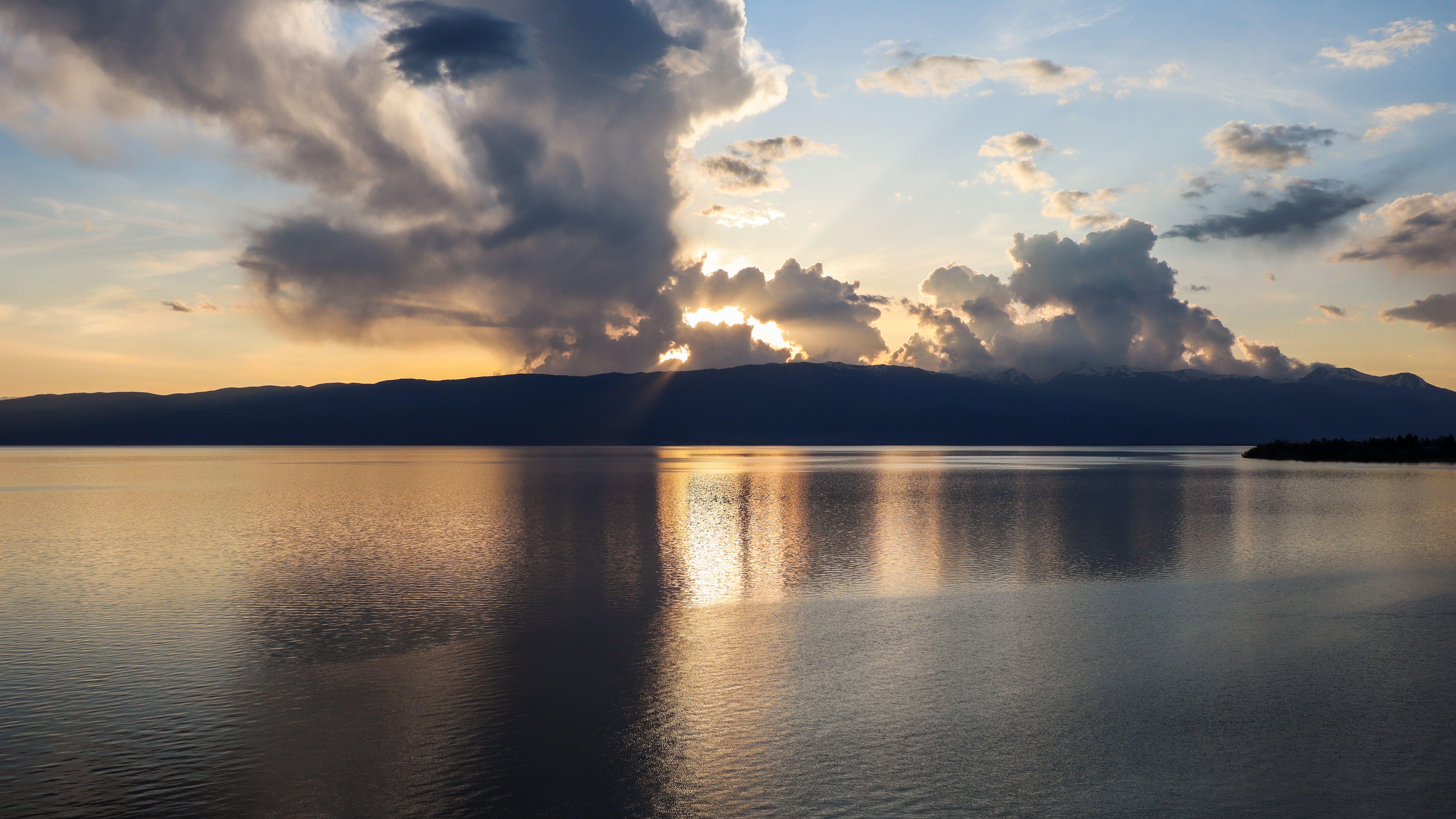 Coucher de soleil sur le lac d'Ohrid