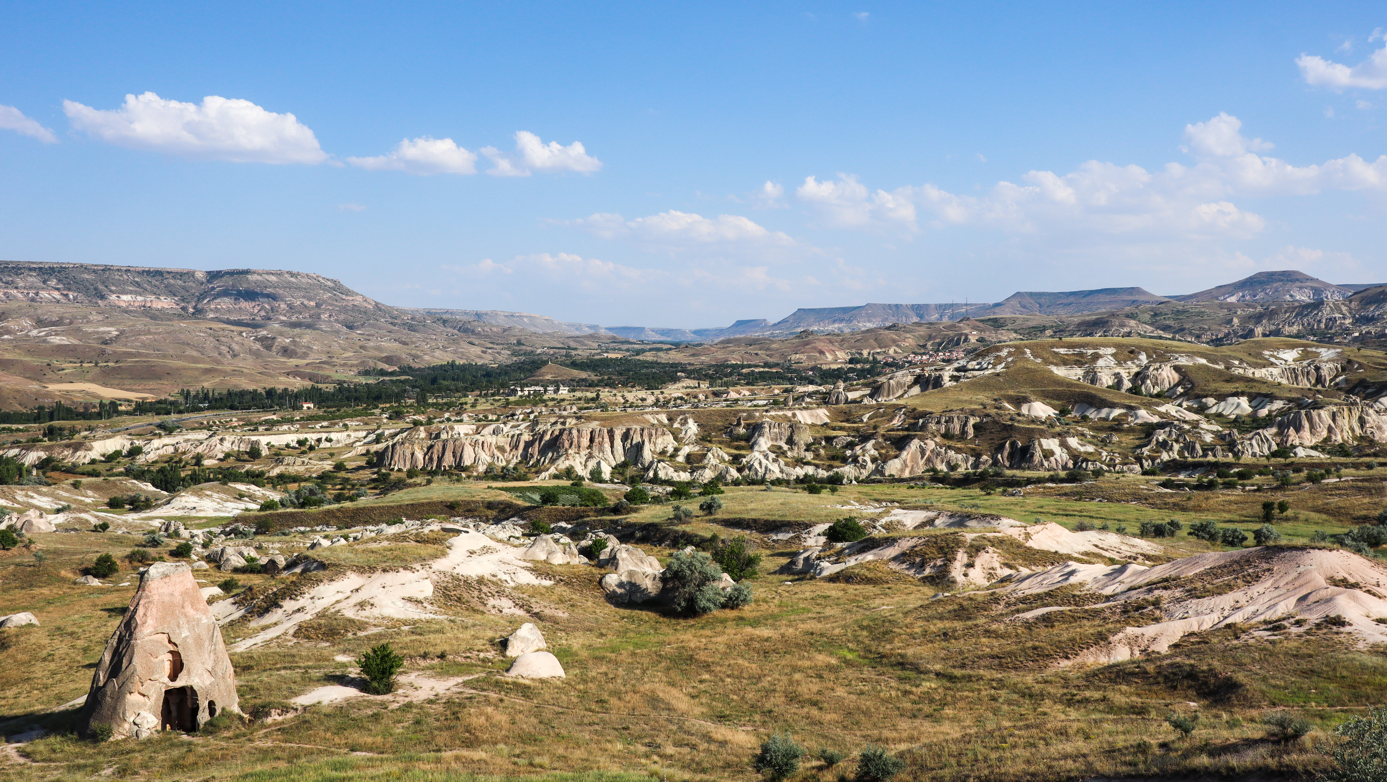 Vue depuis les pistes de Cappadoce