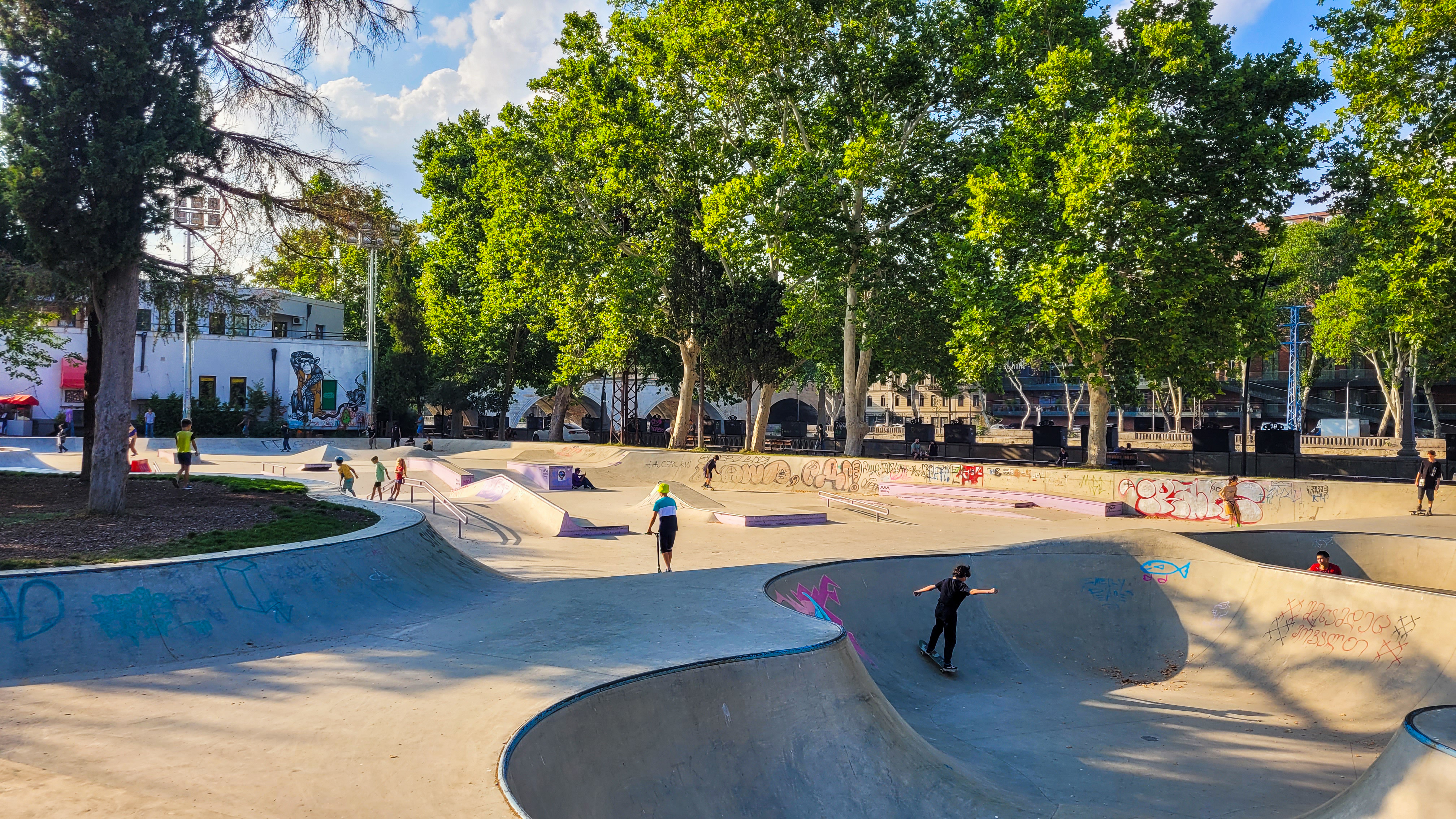 Le skatepark du parc Dadaena