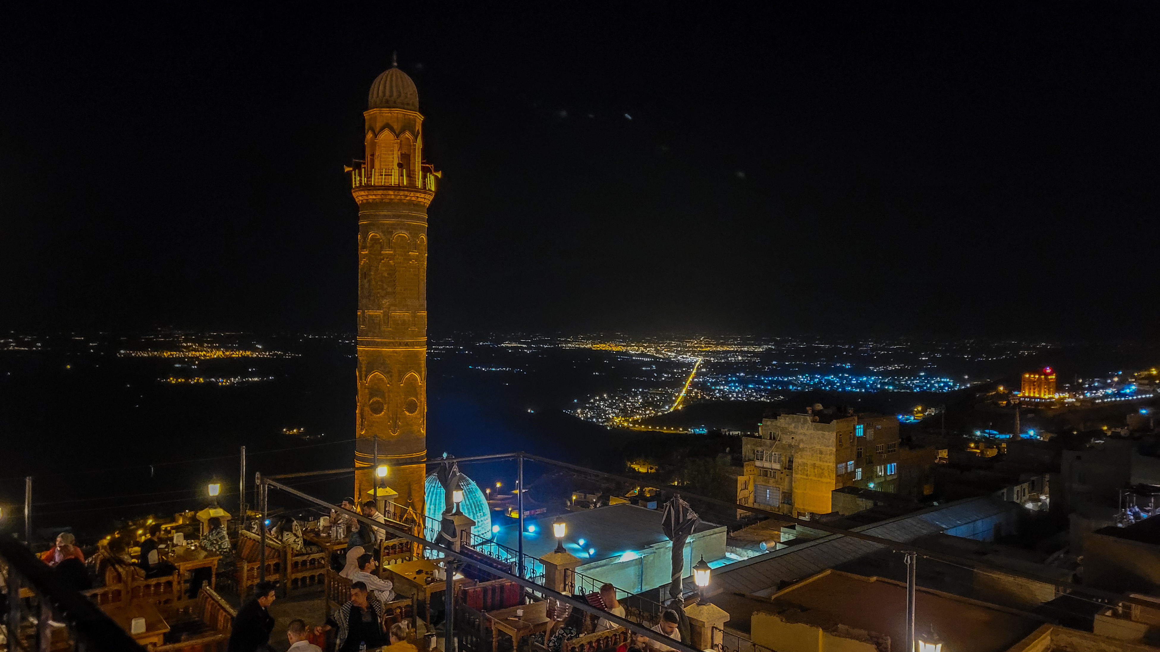 Vieille ville de Mardin de nuit