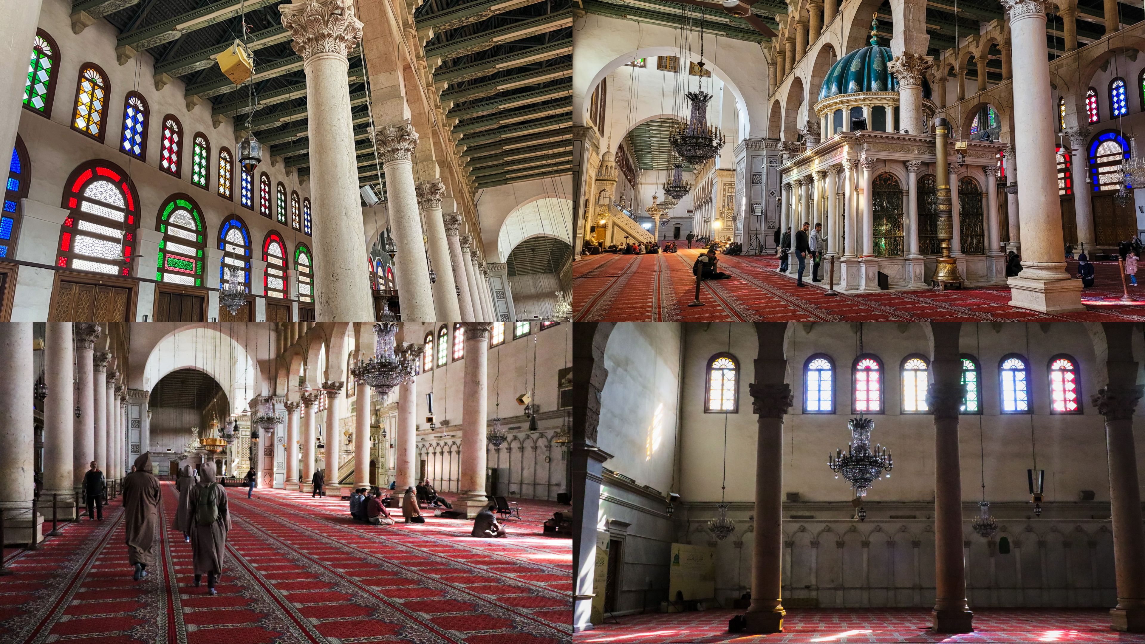 À l'intérieur de la Grande Mosquée des Omeyyades