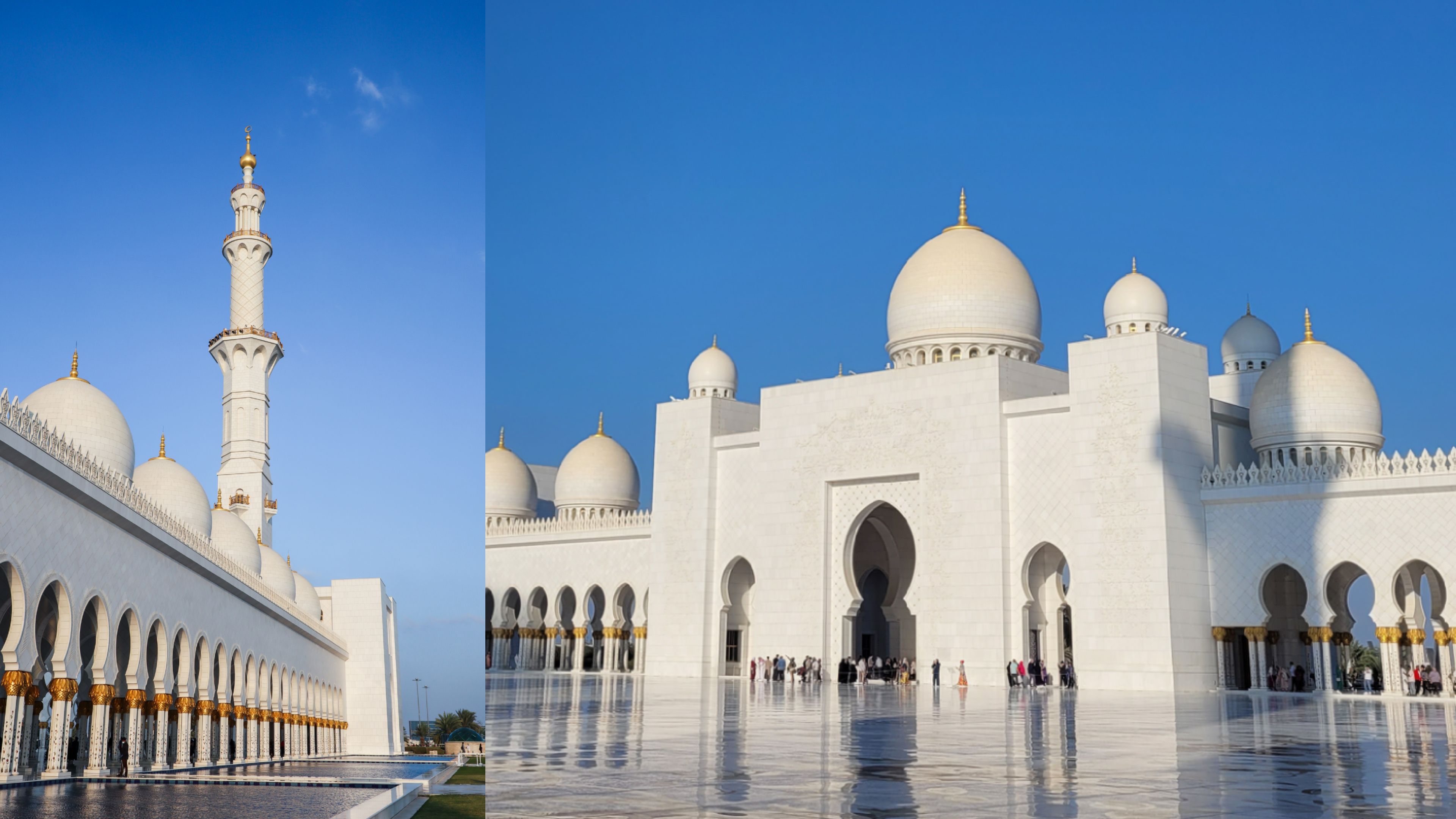 Vue d'ensemble de la mosquée Cheikh Zayed
